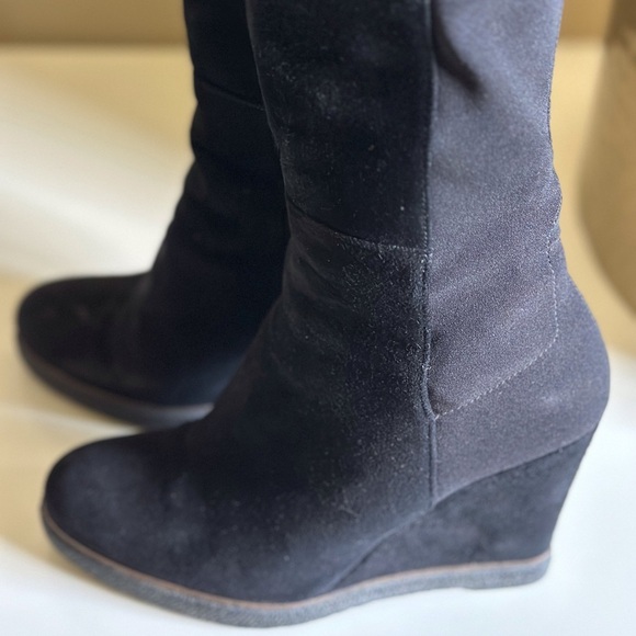 SOLD—Stuart Weitzman 5050 Over-knee Wedge Boots - Picture 5 of 10